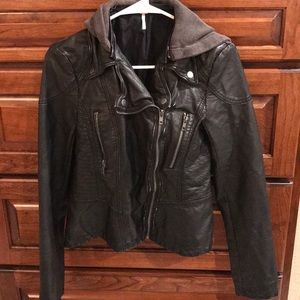 Free People Leather Biker Jacket